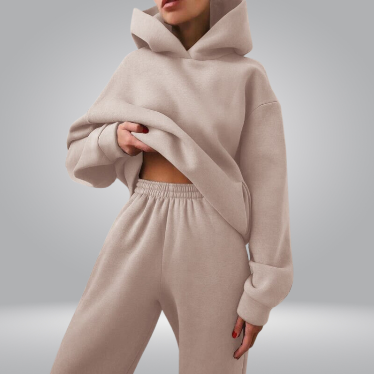 Valenzora | Freizeit-Trainingsanzug 2-teiliges Hoodie- & Jogginghosen-Set für Damen