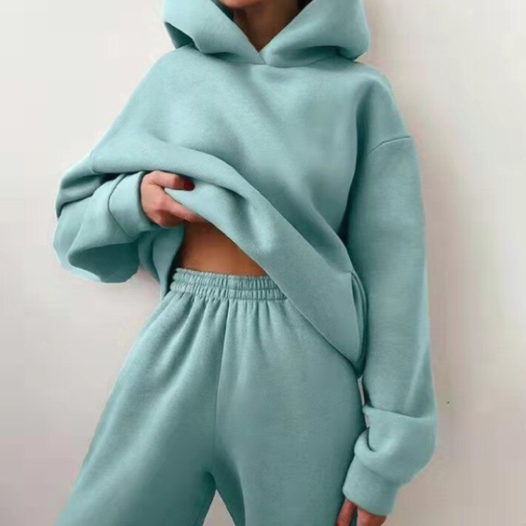 Valenzora | Freizeit-Trainingsanzug 2-teiliges Hoodie- & Jogginghosen-Set für Damen