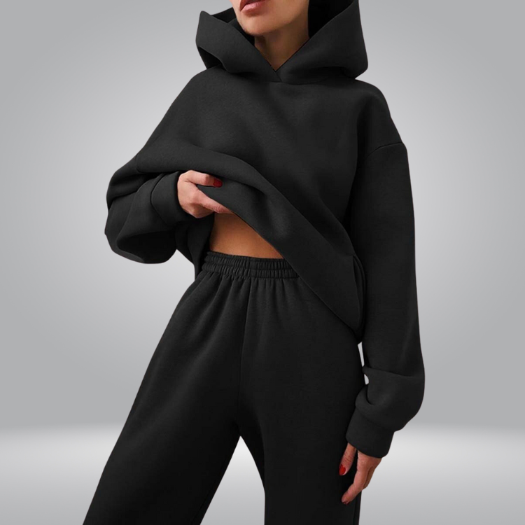 Valenzora | Freizeit-Trainingsanzug 2-teiliges Hoodie- & Jogginghosen-Set für Damen