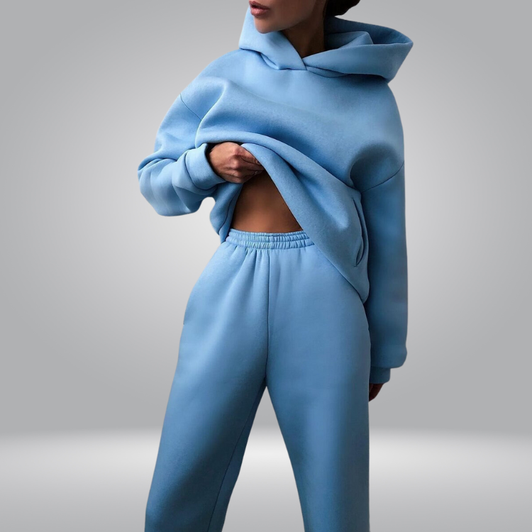 Valenzora | Freizeit-Trainingsanzug 2-teiliges Hoodie- & Jogginghosen-Set für Damen