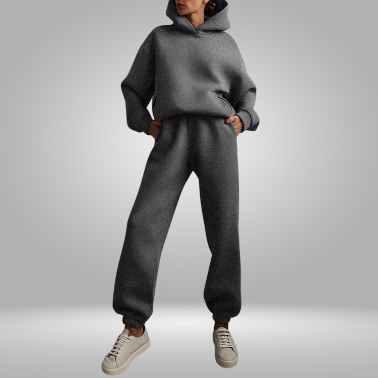 Valenzora | Freizeit-Trainingsanzug 2-teiliges Hoodie- & Jogginghosen-Set für Damen