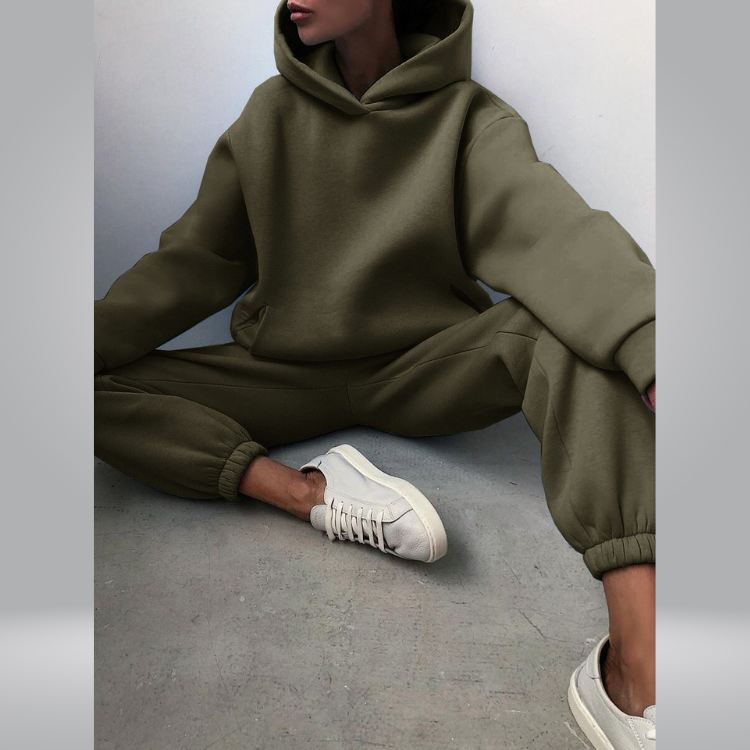 Valenzora | Freizeit-Trainingsanzug 2-teiliges Hoodie- & Jogginghosen-Set für Damen