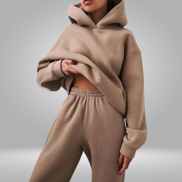 Valenzora | Freizeit-Trainingsanzug 2-teiliges Hoodie- & Jogginghosen-Set für Damen