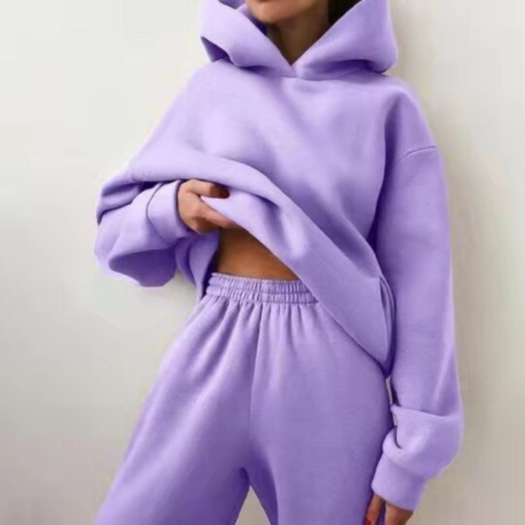 Valenzora | Freizeit-Trainingsanzug 2-teiliges Hoodie- & Jogginghosen-Set für Damen
