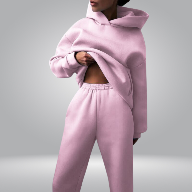 Valenzora | Freizeit-Trainingsanzug 2-teiliges Hoodie- & Jogginghosen-Set für Damen