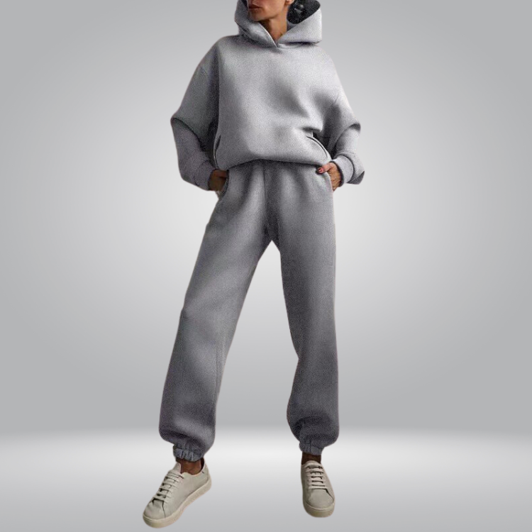 Valenzora | Freizeit-Trainingsanzug 2-teiliges Hoodie- & Jogginghosen-Set für Damen