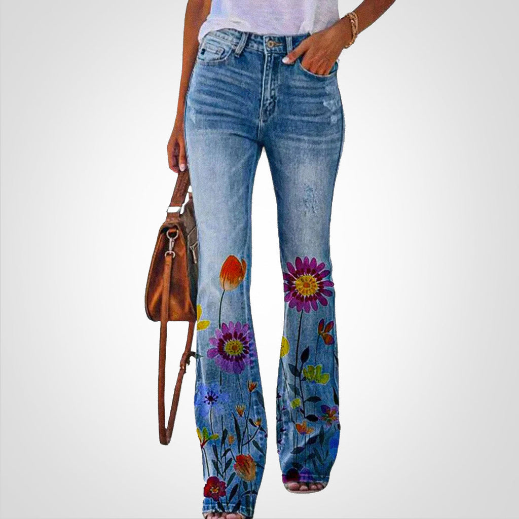 Valenzora | Jeans mit Blumendruck