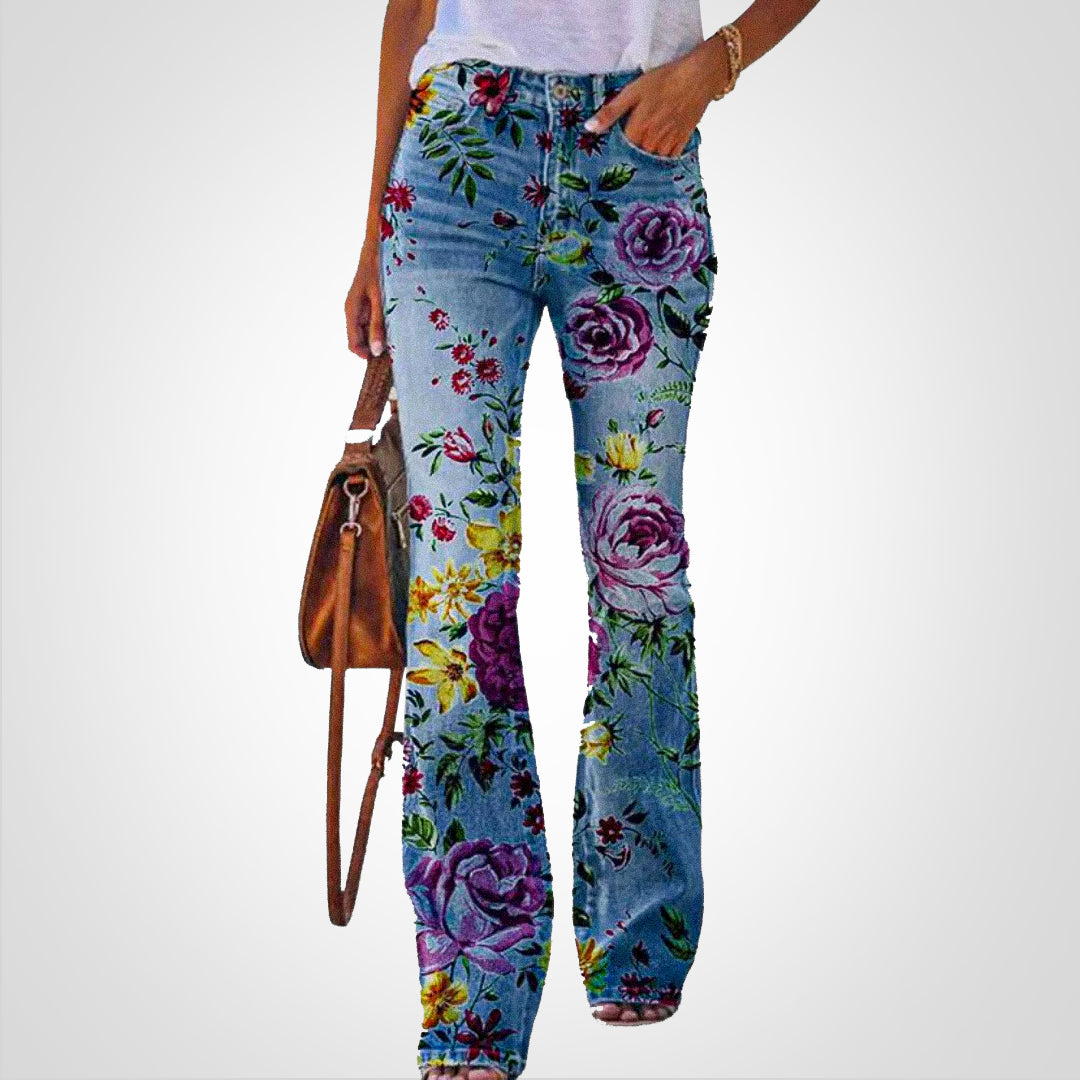 Valenzora | Jeans mit Blumendruck