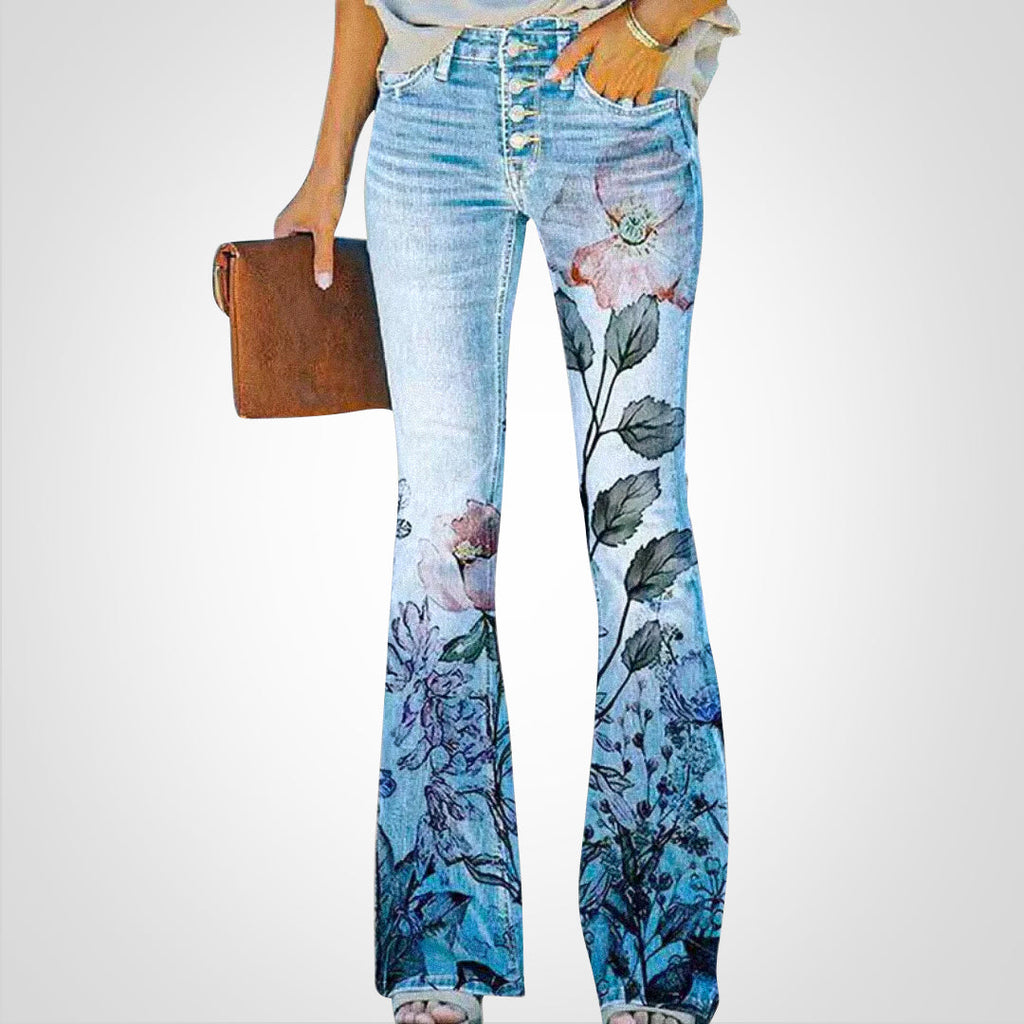 Valenzora | Jeans mit Blumendruck