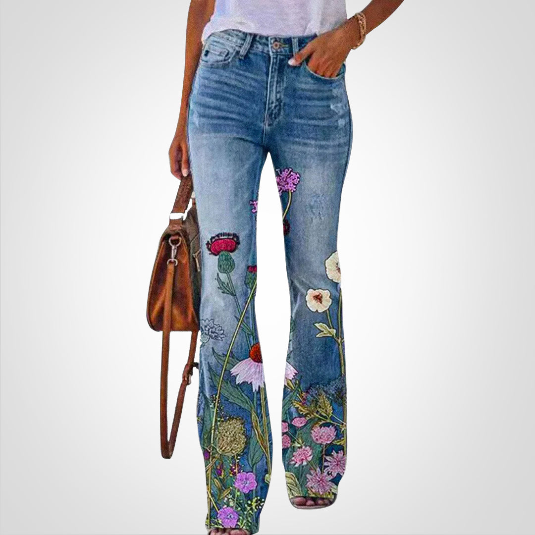 Valenzora | Jeans mit Blumendruck