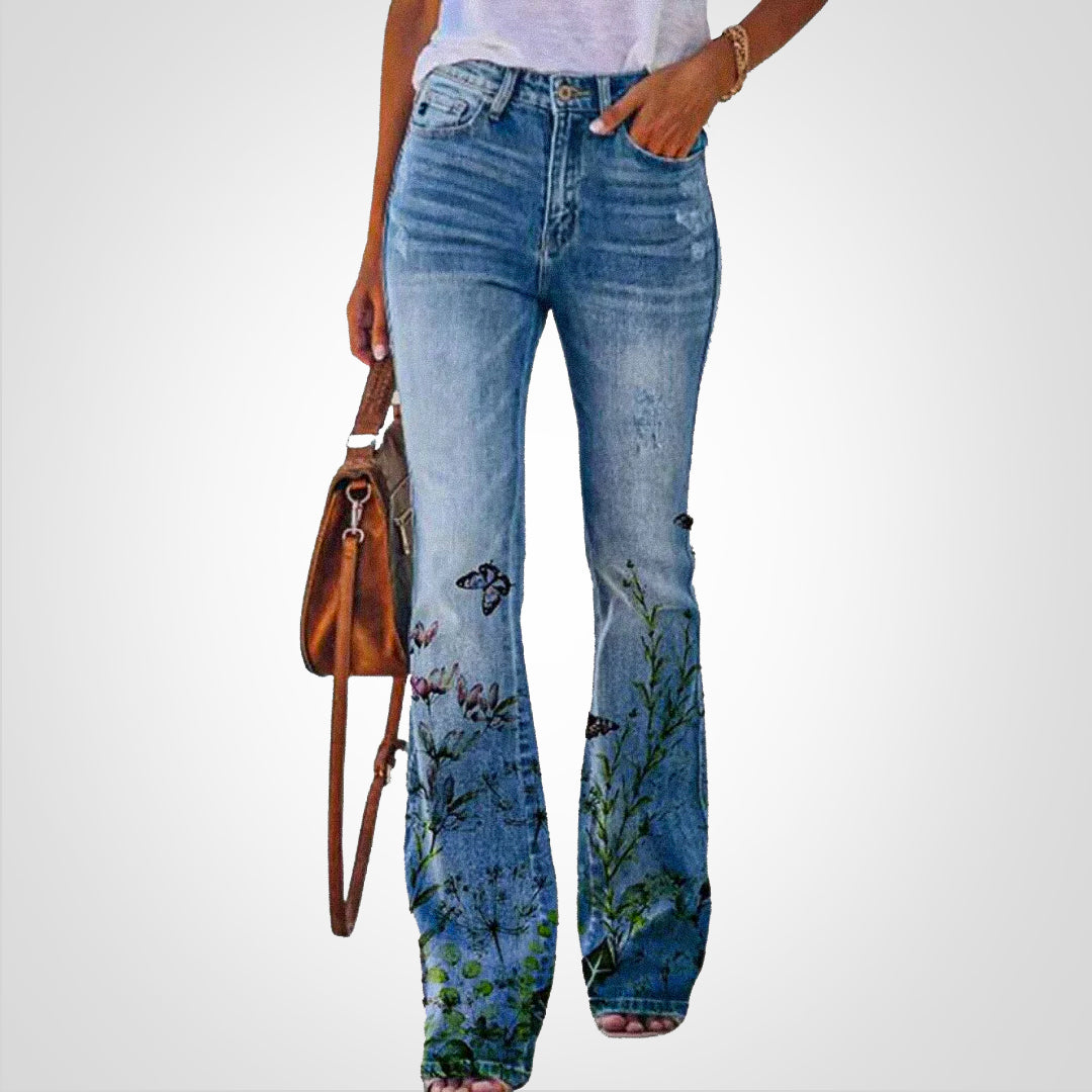 Valenzora | Jeans mit Blumendruck