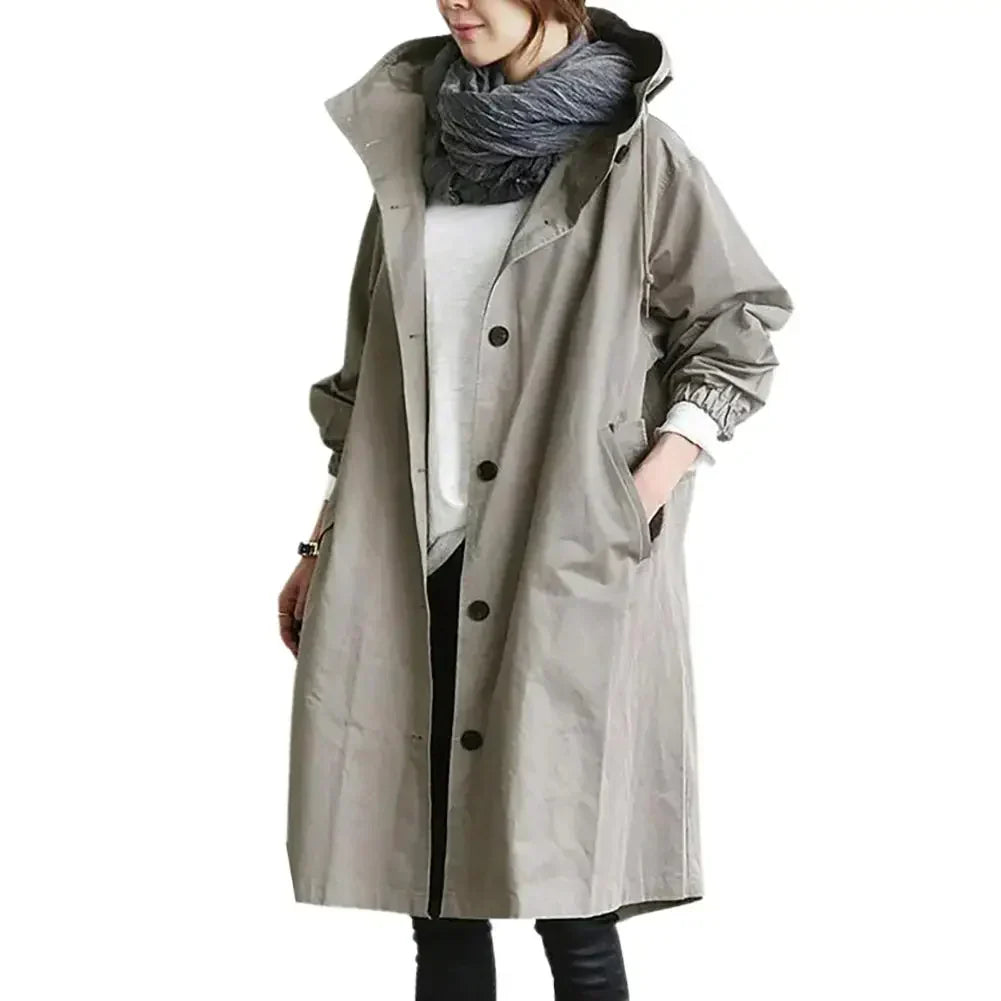 Valenzora | Stylish women's windbreaker trench coat