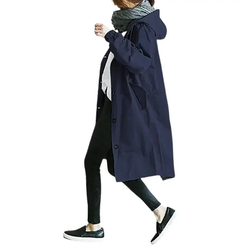 Valenzora | Stylish women's windbreaker trench coat
