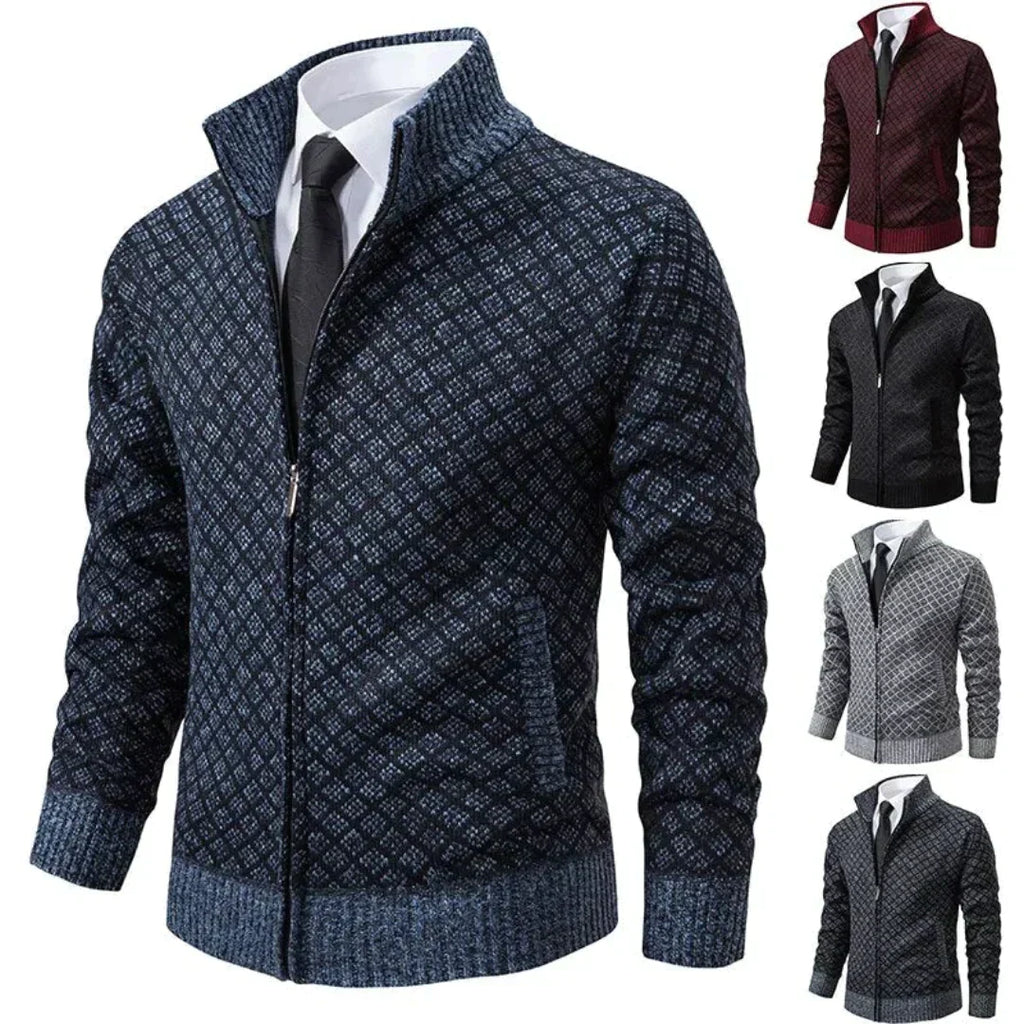 Knitted jacquard sweater