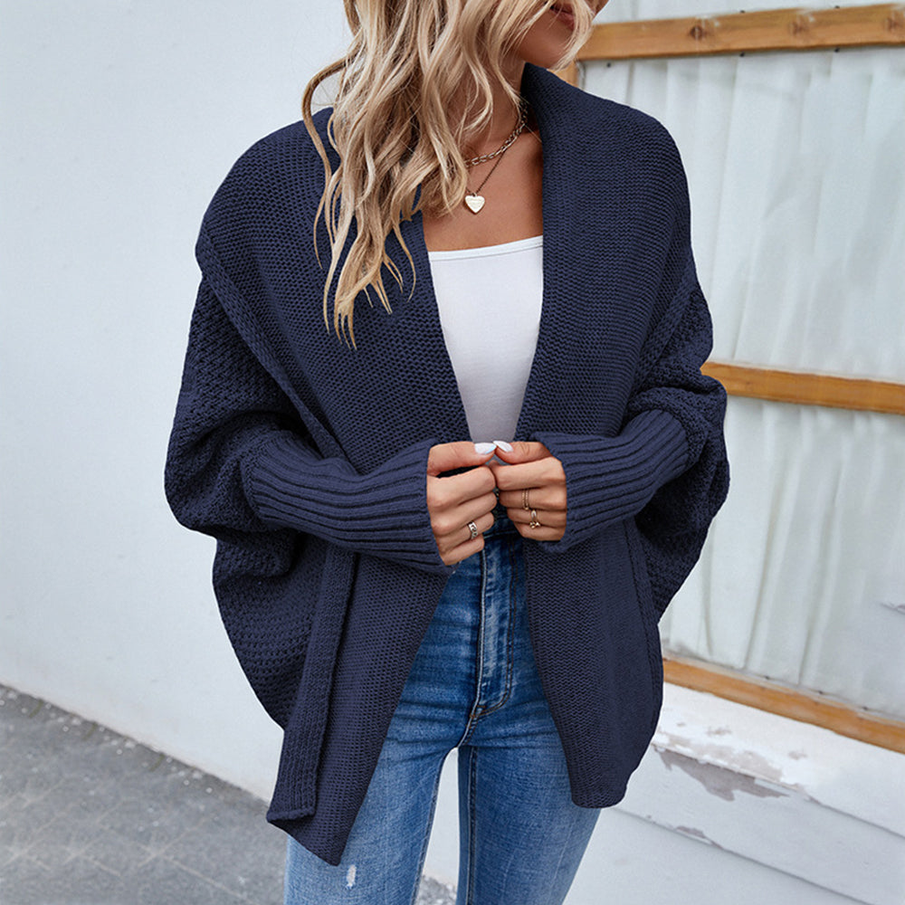 Valenzora | Damen Strickpullover mit Fledermausärmeln