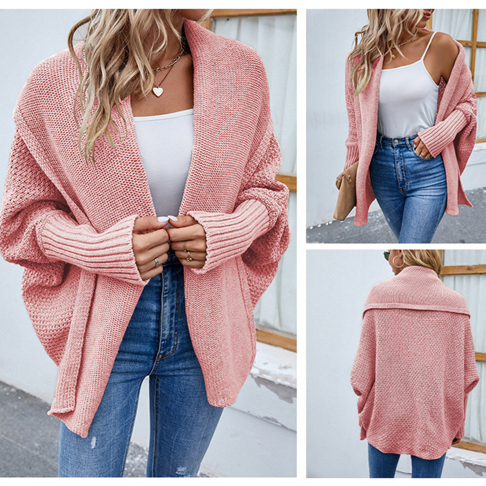 Valenzora | Damen Strickpullover mit Fledermausärmeln