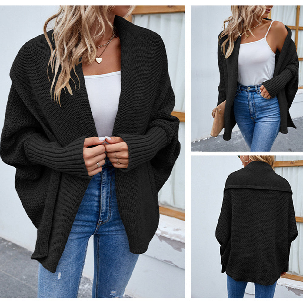 Valenzora | Damen Strickpullover mit Fledermausärmeln