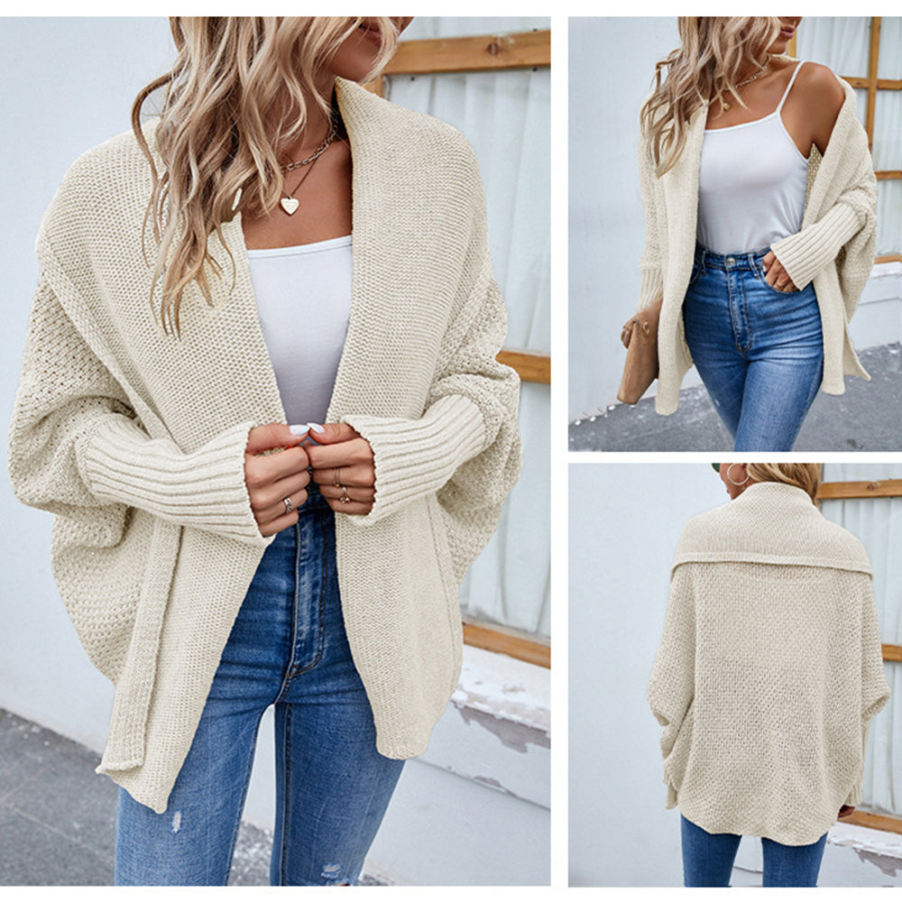 Valenzora | Damen Strickpullover mit Fledermausärmeln
