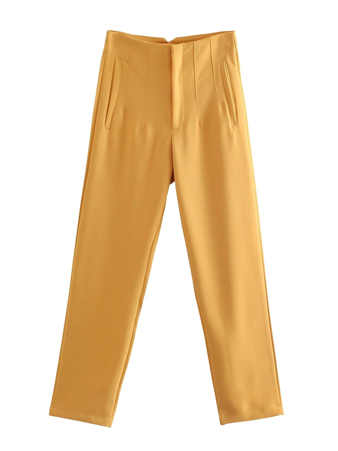Valenzora Vintage trousers with straight zipper and high waist