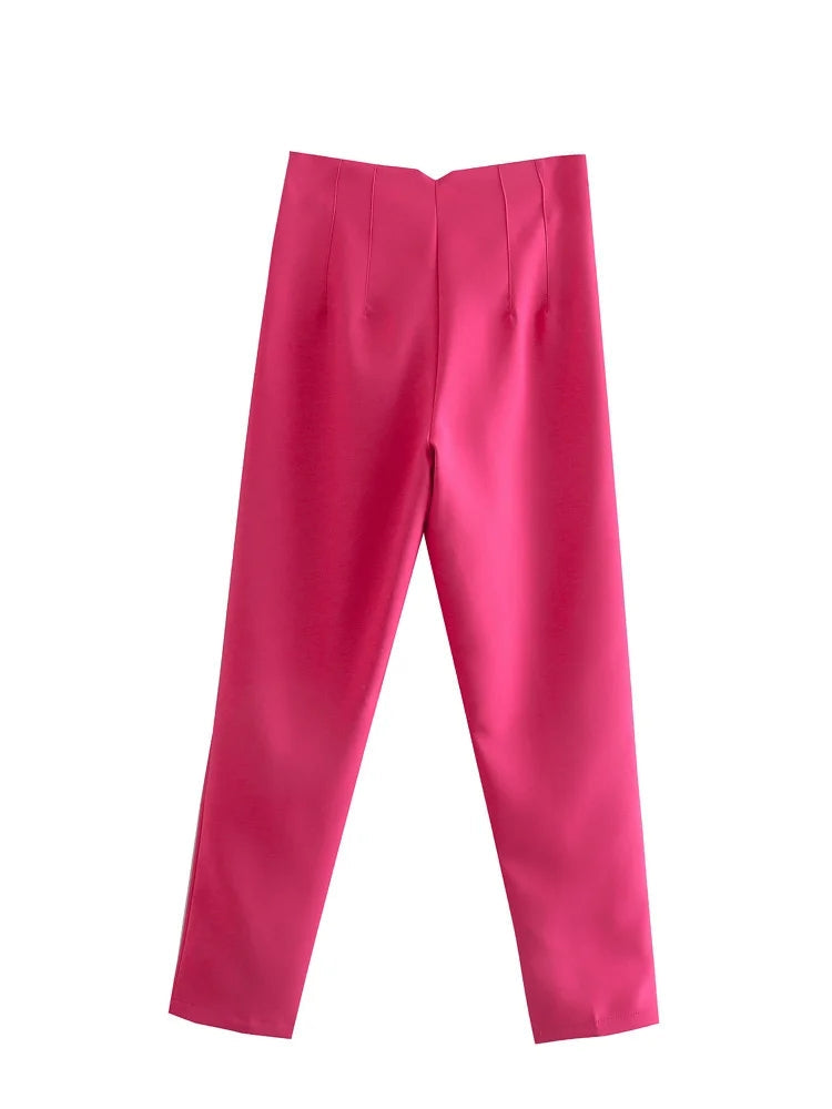 Valenzora Vintage trousers with straight zipper and high waist