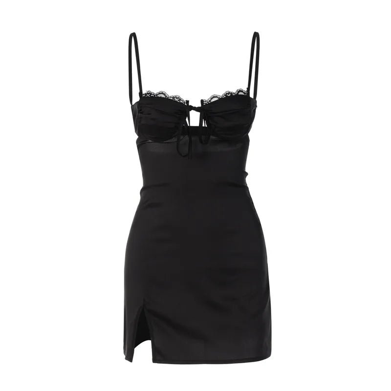 Valenzora | Lace mini dress with spaghetti straps
