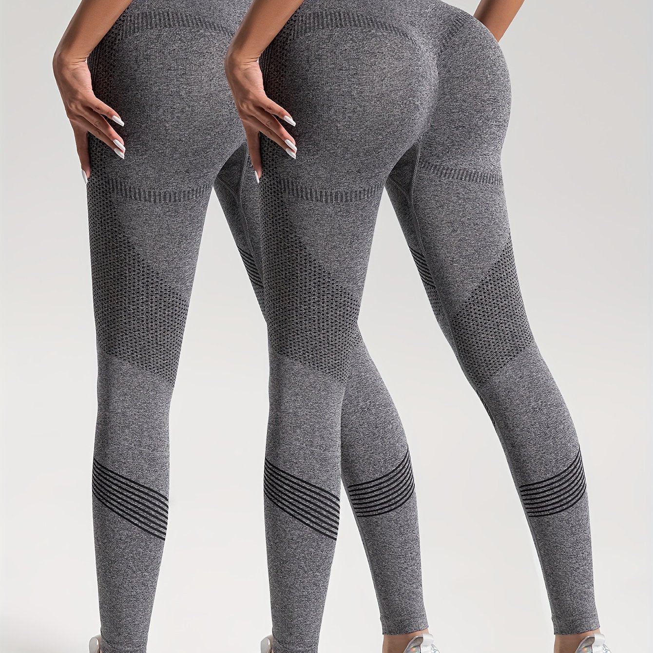 Valenzora | Elegance Set of 2 Polka Dot Fitness Leggings for Stylish Workouts