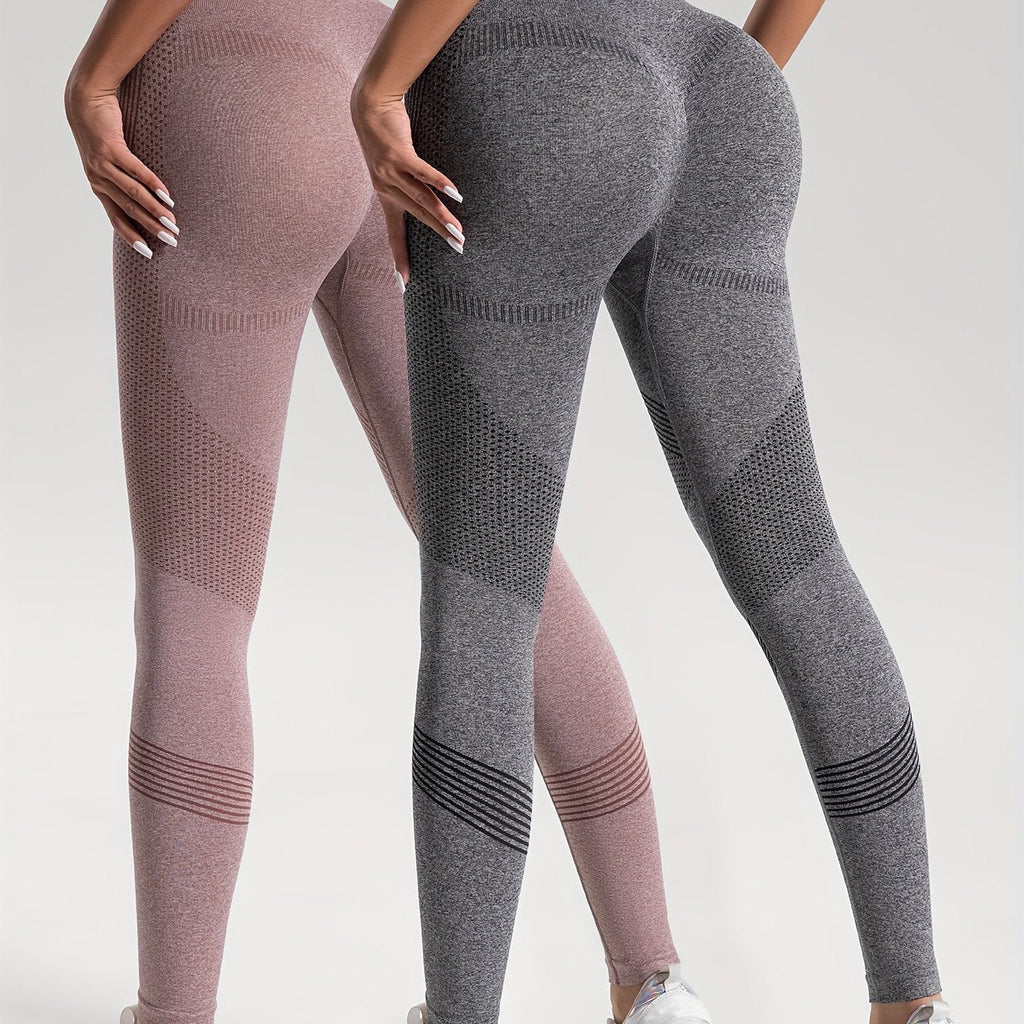 Valenzora | Elegance Set of 2 Polka Dot Fitness Leggings for Stylish Workouts