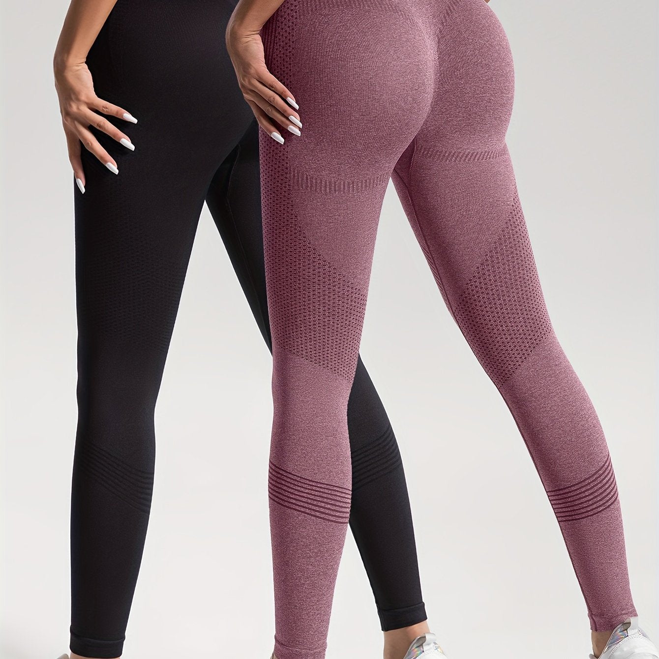 Valenzora | Elegance Set of 2 Polka Dot Fitness Leggings for Stylish Workouts
