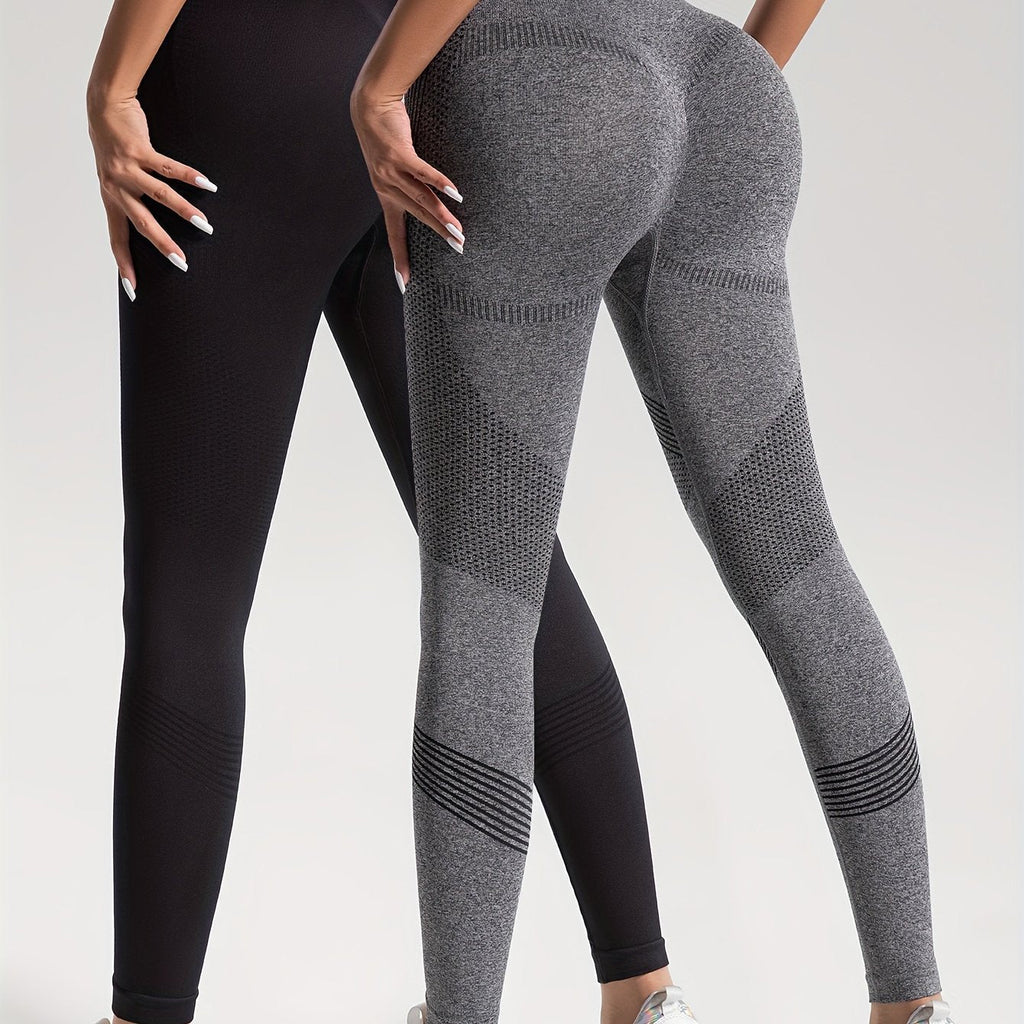Valenzora | Elegance Set of 2 Polka Dot Fitness Leggings for Stylish Workouts