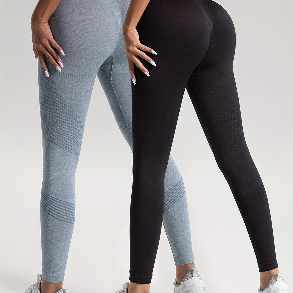 Valenzora | Elegance Set of 2 Polka Dot Fitness Leggings for Stylish Workouts