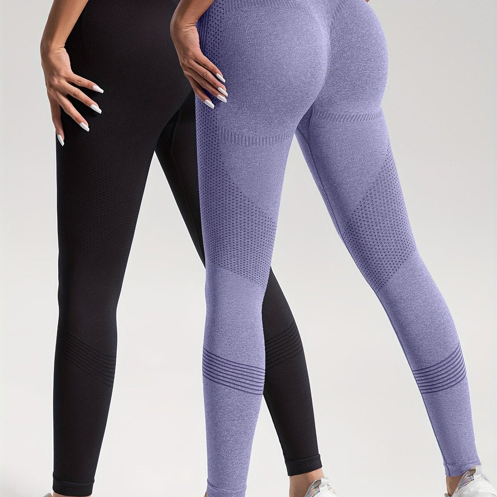 Valenzora | Elegance Set of 2 Polka Dot Fitness Leggings for Stylish Workouts