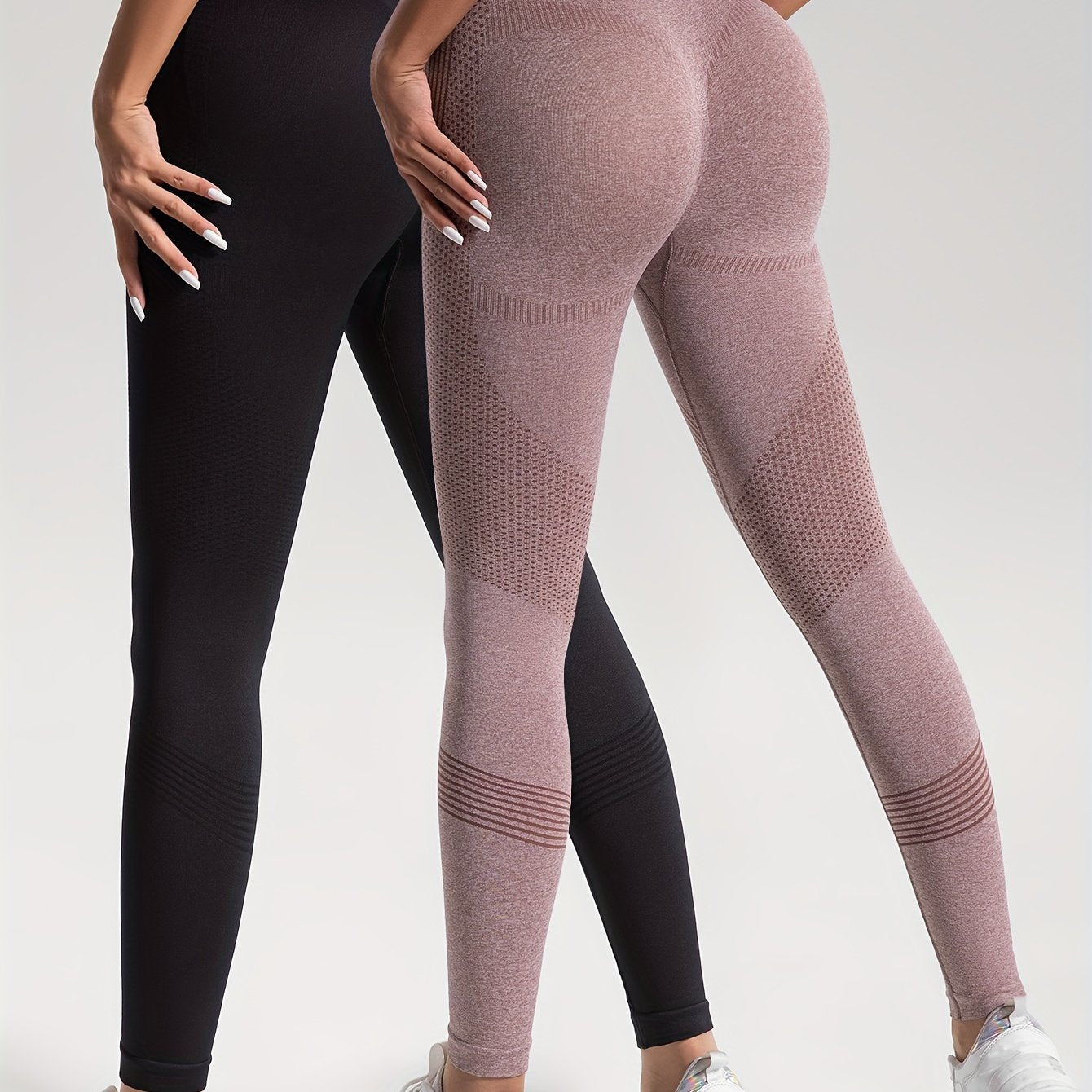 Valenzora | Elegance Set of 2 Polka Dot Fitness Leggings for Stylish Workouts
