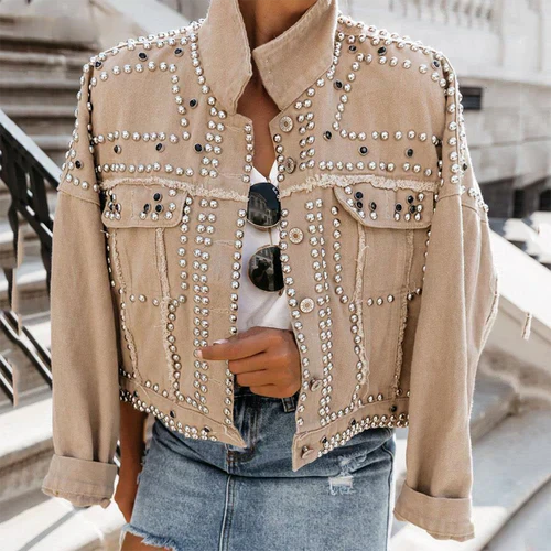 Jacket with studs