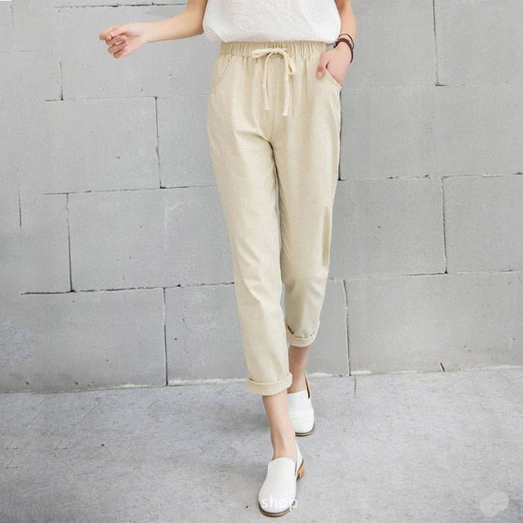 Valenzora | Comfortable women's trousers in black, khaki and blue