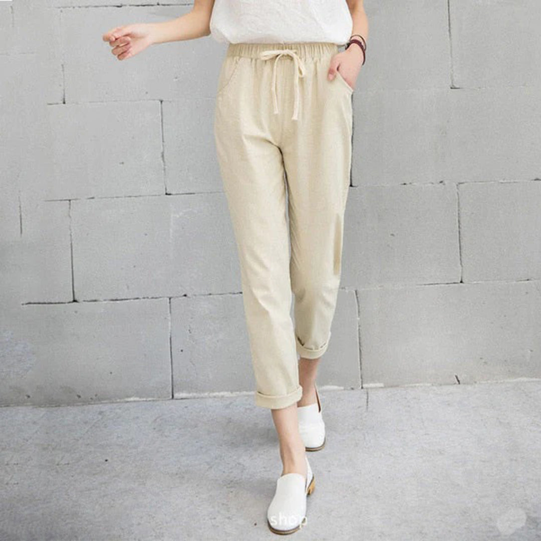 Valenzora | Comfortable women's trousers in black, khaki and blue