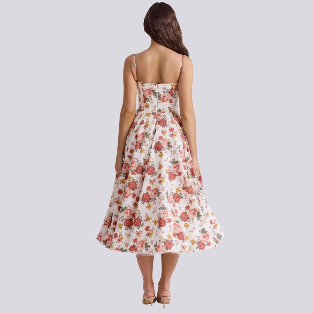 Valenzora | Stylish V-neck A-line maxi dress