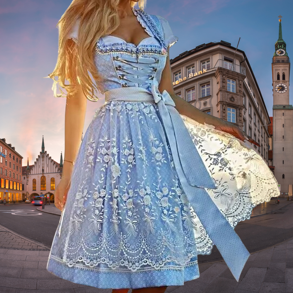 Valenzora | Tracht Unique Traditional Costume For Women With Apron And Blouse