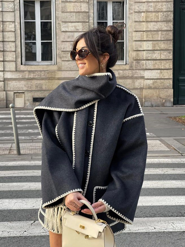 Valenzora – Statement-Jacke mit Schal