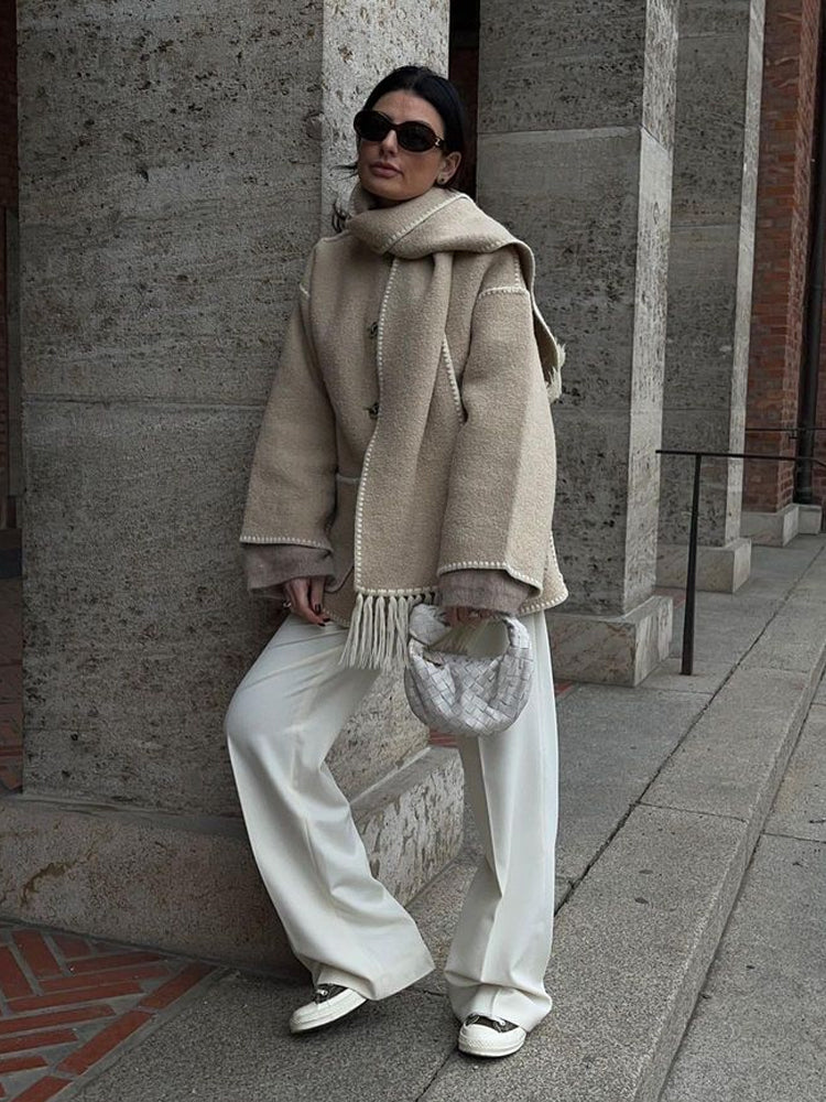 Valenzora – Statement-Jacke mit Schal