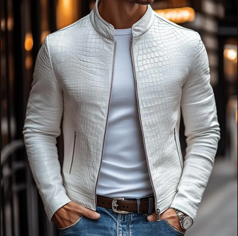 Valenzora | Luxurious crocodile leather jacket