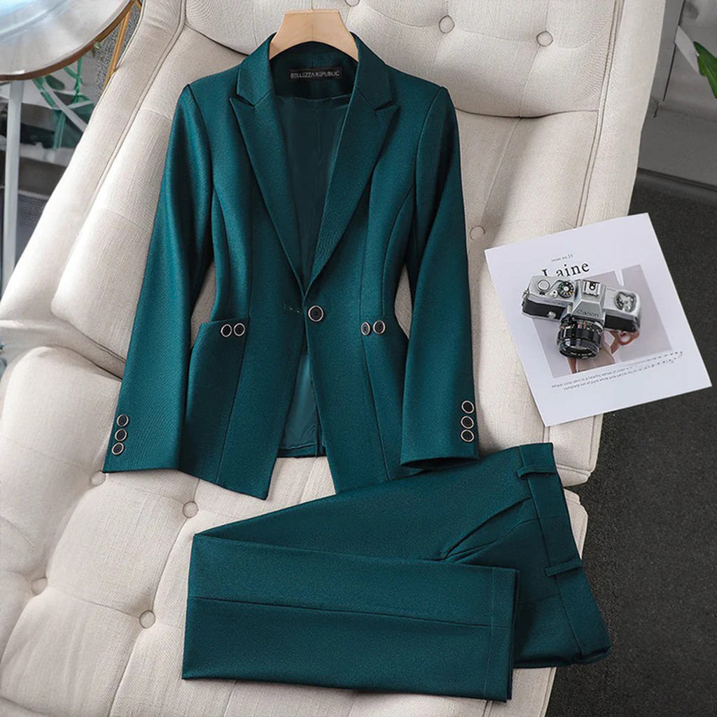 Valenzora | Damen Blazer- und Hosen-Set – Zeitlos & Vielseitig