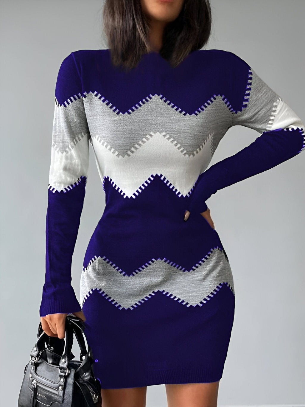 Valenzora | Knitted Bodycon Mini Dress for Women