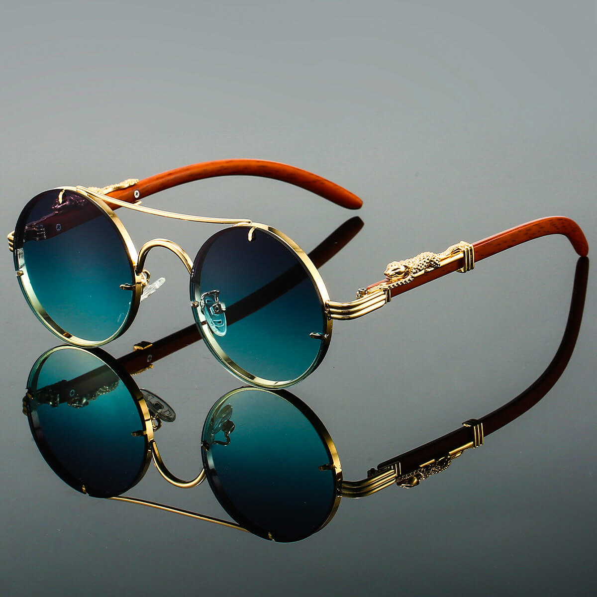 Valenzora | Oval Retro Sunglasses Made of Metal