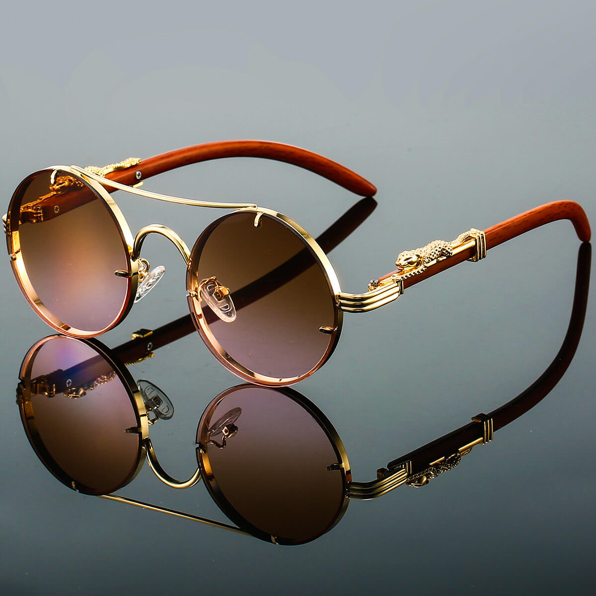 Valenzora | Oval Retro Sunglasses Made of Metal