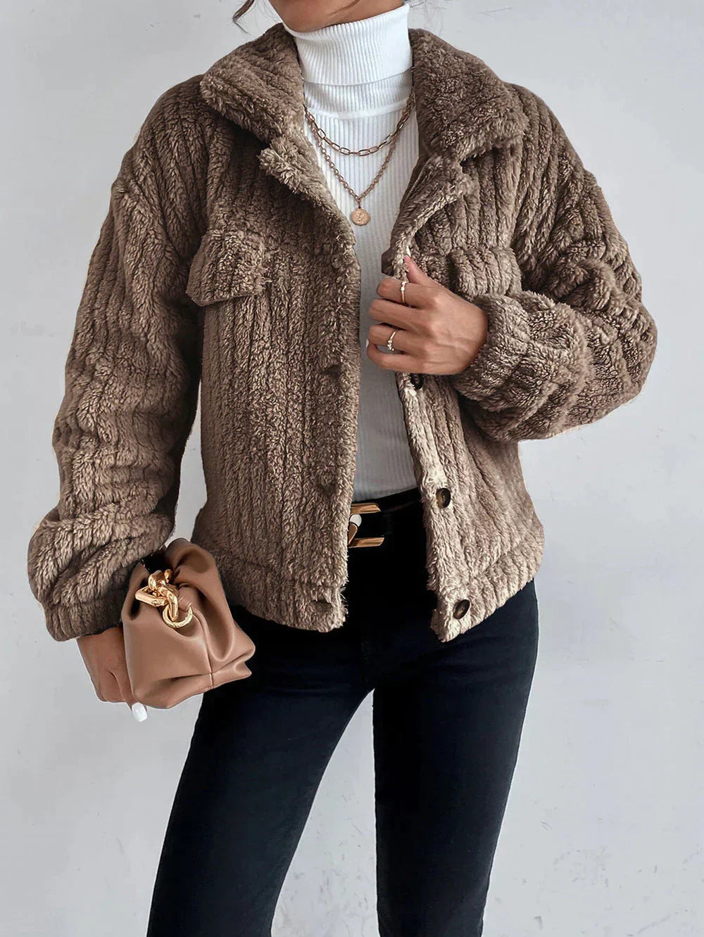 Valenzora | Dicke Plüschjacke für Damen