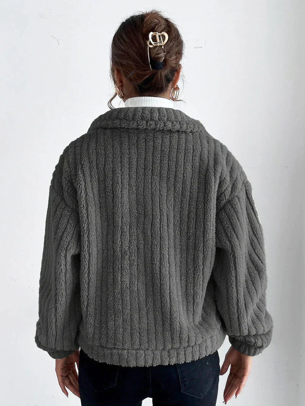Valenzora | Dicke Plüschjacke für Damen