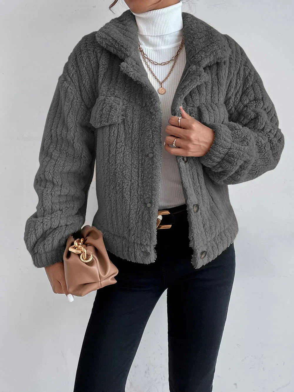 Valenzora | Dicke Plüschjacke für Damen