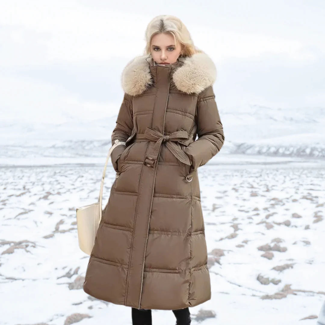 Valenzora | Women's Winter Jacket - Warm lined jacket with faux fur collar