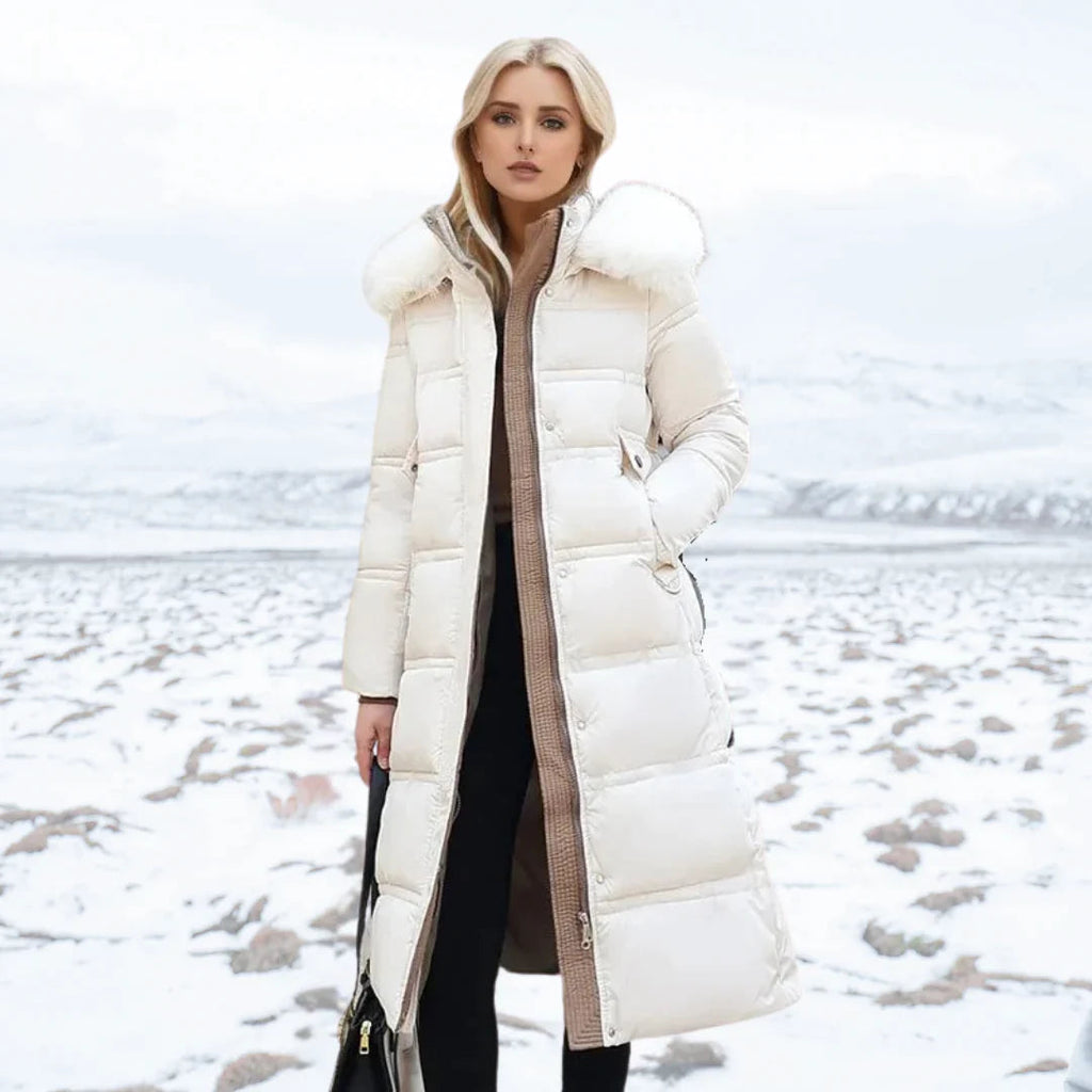 Valenzora | Women's Winter Jacket - Warm lined jacket with faux fur collar