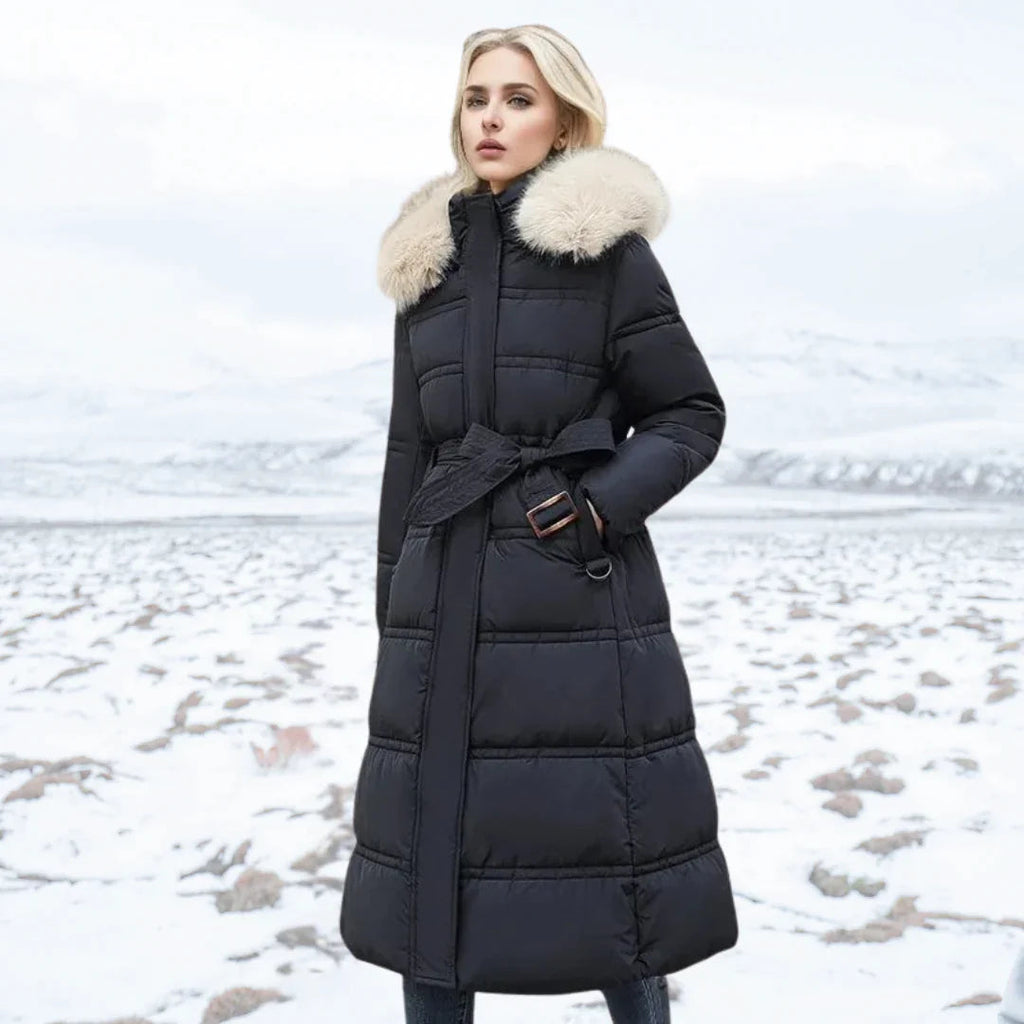 Valenzora | Women's Winter Jacket - Warm lined jacket with faux fur collar